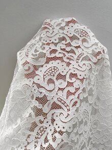 Easowa Sexy romantische elegante vielseitige Damen-Spitzenbluse mit langen Ärmeln für den täglichen Gebrauch, Hochzeit, Brunch, Date, Party, weiße Spitze - Weiss - Übersicht 10