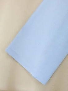GlowEve CURVE 大码女式无袖西装套装两件套，收腰背心，树脂扣腰带环，不对称弹力腰带，贴袋，宽松直筒阔腿裤，通勤休闲时尚之选 - 藍色 - 查看 5