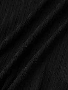Linhara CURVE 大尺碼優雅通勤風翻領前襟扭結不對稱下擺襯衫 - 黑色 - 查看 8
