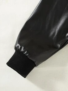 SHEIN Tween Girls Coats - Black - View 6