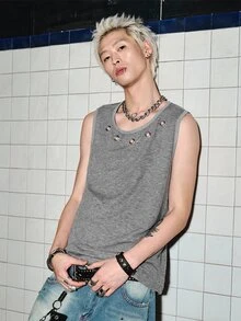 ROMWE MEN Street Life 男款玉米圖案圓領休閒百搭日常旅行上衣 - 黑色 - 查看 6