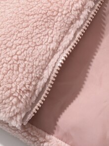 Hapijoa Young Girls Winter Fashion Versatile Warm Jacket - Dusty Pink - View 11