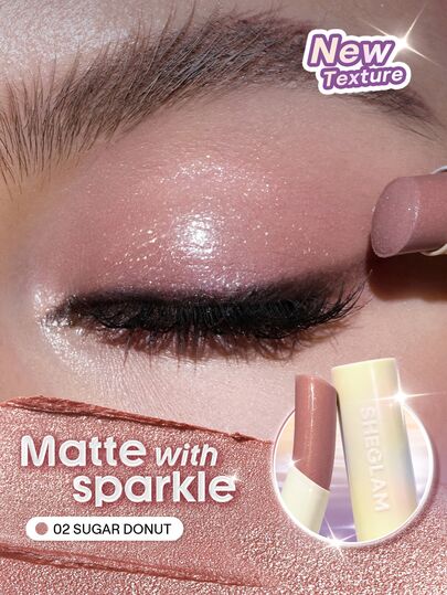 SHEGLAM Lunar Jelly Frosty Stik Eyeshadow-02 Sugar Donut Merek Kecantikan Kosmetik Makeup Untuk Wanita Dan Anak Perempuan