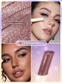 SHEGLAM Lunar Jelly Frosty قلم ظلال العيون-03 Pearl Matrix علامة تجارية جمال مستحضرات تجميل مكياج للنساء والفتيات Y2K خريف شتاء رسم الوجه ريف - 03 بيرل ماتريكس - مشاهدة 3