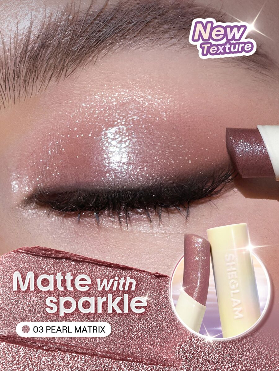SHEGLAM Lunar Jelly Frosty قلم ظلال العيون-03 Pearl Matrix علامة تجارية جمال مستحضرات تجميل مكياج للنساء والفتيات Y2K خريف شتاء رسم الوجه ريف - 03 بيرل ماتريكس - مشاهدة 1