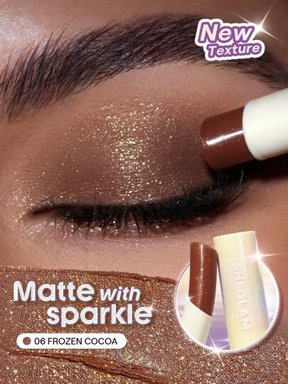 SHEGLAM Lunar Jelly Frosty Sombra de Ojos en Barra-06 Frozen Cocoa Marca de Belleza Cosmética Maquillaje para Mujeres y Niñas