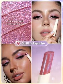 SHEGLAM Lunar Jelly Frosty 眼影棒- 04 Pink Sapphire 品牌 美妝 化妝品 彩妝 女性與女孩 Y2K 萬聖節 秋冬 臉部彩繪 狂歡派對 - 04 粉紅色藍寶石 - 查看 4