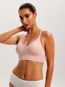 Barelissa 1pc Women's Wireless Bra - Apricot - View 5
