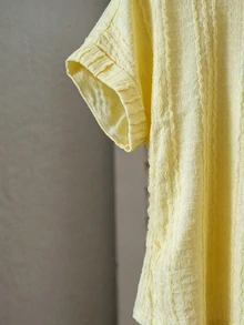 Tween Girls 2 Pieces Outfit Set, Butter Yellow Pineapple Embroidery Button-Down Shirt And Wide Leg Pants Set, Tie Waist Top Pants, Back To School - Yellow - View 5