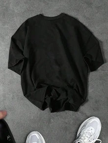 Gym Rark 2件装男士休闲运动印花圆领短袖T恤，健身服 - 黑色 - 查看 2