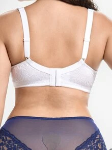 Slumbrini 3pcs/Pack Plus Size White Lace Panties - Multicolor - View 2