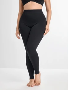 Slumbrini PAUKEE Plus Size Women's Shapewear, Tummy Control, Hip Lifting, Waist Cincher, Seamless Design - Black - View 2