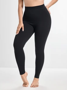 Slumbrini PAUKEE Plus Size Women's Shapewear, Tummy Control, Hip Lifting, Waist Cincher, Seamless Design - Black - View 6