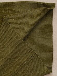 Anewsta Desain Busana Mewah Musim Gugur/Dingin Prancis, Gaya Malam yang Elegan dan Canggih, Sweater Rajut Pas Badan dengan Benang Emas dan Payet dari Wol. - Olive Green - View 9