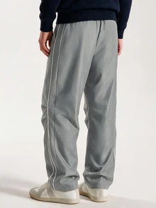 Limitiso Men's Street Collegiate Style Pants, Fall - Grey - View 2