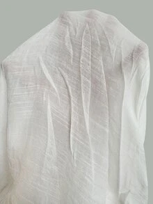 Swim Vcay 2026 Spring/Summer New Tie Front All White Solid Color Open Front Loose Women's Kimono Cover Up, Sexy Casual Rock Y2K Beach Vacation Wear, Party - Apricot - View 7