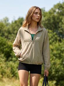 Exploreva Woven Women's Outdoor Casual Jacket - Brown - View 7