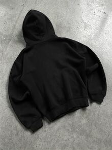 ROMWE MEN Street Life Men's Dark Cross Print Rhinestone Gothic Loose Fit Hoodie - Multicolor - View 3