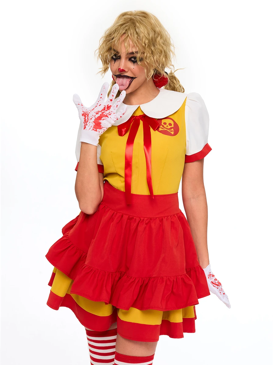 ROMWE Anime Halloween M-Mark Costume Cosplay Doll Dress Short Dress For Women - Multicolor - View 1