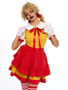 ROMWE Anime Halloween M-Mark Costume Cosplay Doll Dress Short Dress For Women - Multicolor - View 4