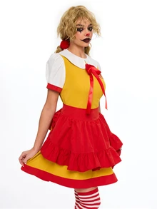 ROMWE Anime Halloween M-Mark Costume Cosplay Doll Dress Short Dress For Women - Multicolor - View 9