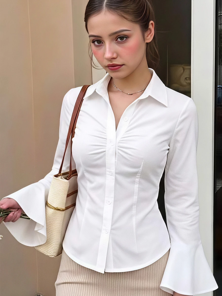 Teen Girls Blouses - White - View 1