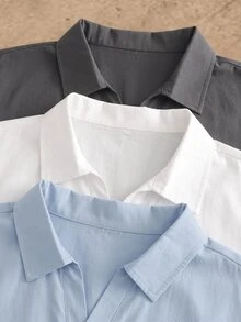 HIMLAND 3件組夏季男士極簡冰絲觸感短袖 Polo 衫 - 彩色 - 查看 3