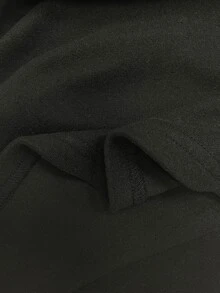 Lalippa 新款熱銷高品質女款日常通勤百搭休閒長袖上衣，荷葉袖與抓皺設計 - 黑色 - 查看 6