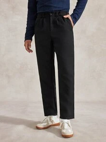 Courvante Celana Jas Bisnis Kasual Pria Warna Polos, Cocok Untuk Perjalanan Sehari-hari, Lingkungan Kerja Santai Atau Acara Semi-Formal, Juga Hadiah Ideal Untuk Pacar Dan Suami - Hitam - View 6