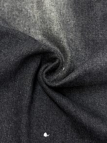 Manfinity Denimwave 男士潑墨印花寬腿牛仔褲（無腰帶） - 黑色 - 查看 6