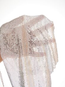 Mistrie Women's Party Club Glitter Sexy Tank Top, Camisole, Silver Spaghetti Backless Top Summer - Silver - View 10