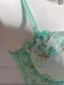 Comfortcana Sexy Lace Camisole With Padded Bust - Green - View 6