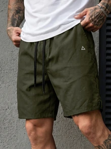 Manfinity CasualCool Men's Summer Casual Versatile Shorts - Olive Green - View 5