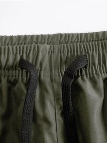 Manfinity CasualCool Men's Summer Casual Versatile Shorts - Olive Green - View 6