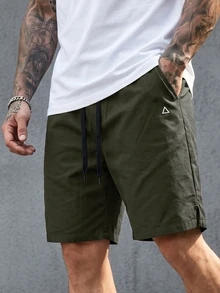 Manfinity CasualCool Men's Summer Casual Versatile Shorts - Olive Green - View 3