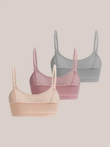 Barelissa 3pcs Comfortable Seamless Back Bra Lingerie Set - Multicolor - View 7