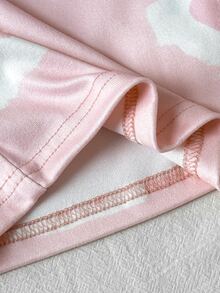 SHEIN 少女針織柔軟圓領長袖套頭上衣彈性腰長褲緊身兩件套 隨機款 8件送2件 - 粉色 - 查看 5
