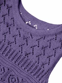 Hotletica New European And American Fashion Vacation Casual Mixed Color Versatile Knit Top Sweater Dress - Purple - View 4