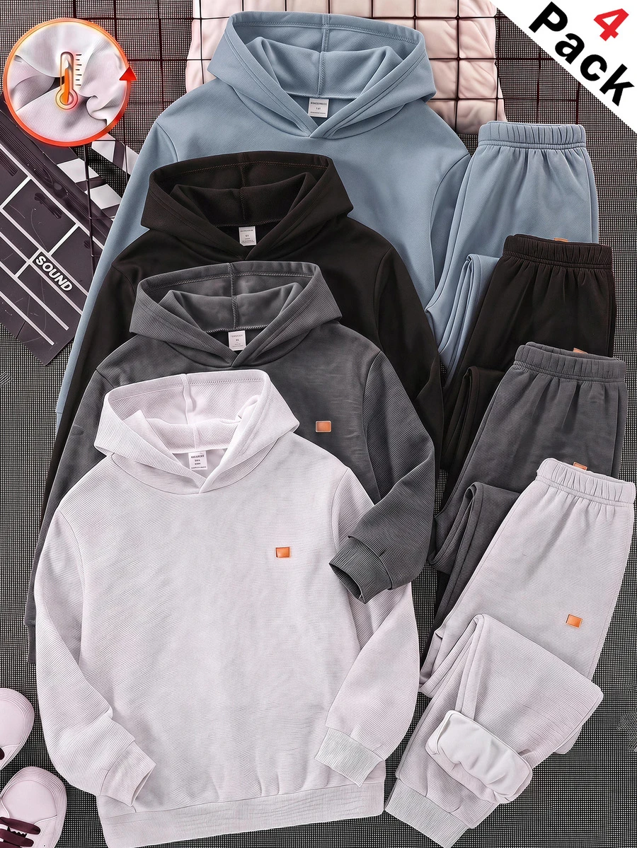SHEIN 3 Random Pcs Kids Tween Boys Casual Sweatpants,Spring/Summer, AutumnOutfit, WinterOutfit, Back To School - Multicolor - View 1