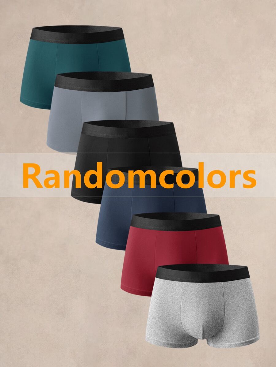 SHEIN Provexi Men's Elastic Waist Boxer Briefs Random Color - Multicolor - View 1