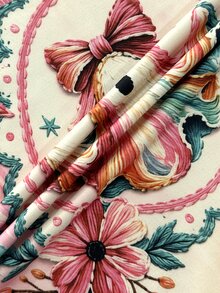 SHEIN LUNE 女款可愛卡通印花圓領短袖T恤 - 彩色 - 查看 5