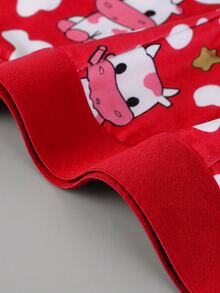 Notgurli Men's All-Over Print Casual Daily Boxer Briefs - Red - View 5