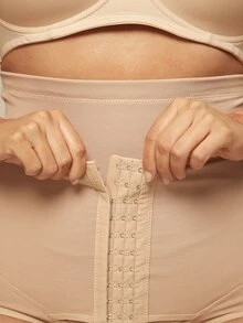 SHEIN BAE CURVE Plus Size Women'S High Waist Tummy Control Shaping Panties - Apricot - View 6