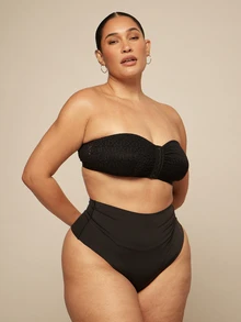 SHEIN BAE CURVE Plus Size Women Romantic Lace Front Button Closure Strapless Bra - Black - View 5