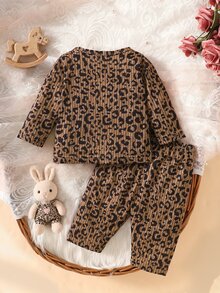 SHEIN 新生兒套裝 - 棕色 - 查看 3