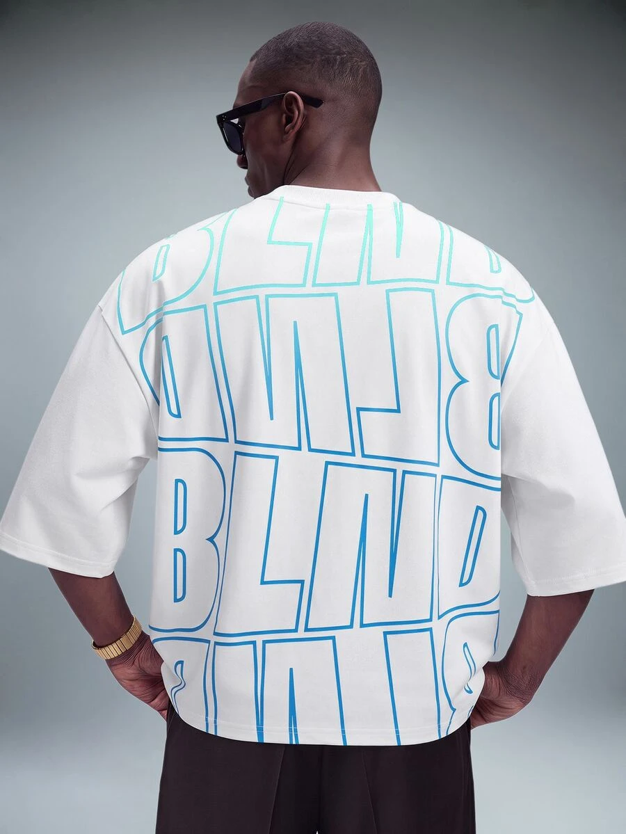 STYNVO Men's Summer Casual Streetwear Letter Print T-Shirt City Break Boxing White - White - View 1