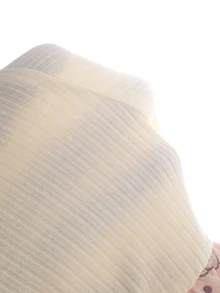 SHEIN 女童小號針織羅紋白色荷葉邊大蕾絲拼接收腰燈芯絨刺繡洋裝，甜美可愛休閒春季童裝 - 杏色 - 查看 7