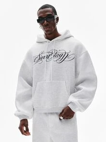 STYNVO Men Hoodie Co-Ords - Grey - View 4