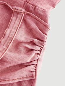SHEIN MOD Women's Fashionable Solid Color Tube Top Denim Jumpsuit,Valentine's Day Night Out Light Pink Summer - Pink - View 4
