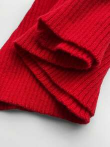 Maweii Plus Size Women's Sweater High Collar Sleeveless Vest, Slim And Sexy, Autumn And Winter, Red - Red - View 6